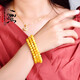 Fat Donglai's same amber beeswax bracelet, yellow chalcedony, chicken fat topaz, quartz jade bracelet for men and women, yellow 5A selected beads with diameter about 6mm, small size for women