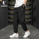 Jordan Sports Pants Men's 2025 Autumn New Quick-Drying Woven Loose Leg Casual Pants Basketball Running Guard Pants Men Black L/175