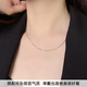 DR-FLVVSpt950 platinum chain 950 necklace women's 18 platinum clavicle chain long and short thin platinum neck ingot chain 40CM