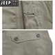 JEEP SPIRIT spring and autumn middle-aged loose plus fat plus size casual jacket men's thin mid-length windbreaker khaki L weight 130-145Jin [Jin equals 0.5 kg] and above