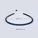 Yaguiren Hairpin Hairband Women Korean Hairband Simple Versatile Fresh Temperament Summer Head Hole Rhinestone Pressed Hair Anti-Slip Headband Dark Blue