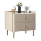 Panshan Linyu Bedside Table Modern Simple Bedroom Small Cabinet Bedside Slate Storage Cabinet White + Black 40*40*50cm