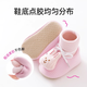 Cotton baby toddler shoes autumn and winter baby home indoor non-slip mid-calf shoes and socks 0-1 years old infants spring and autumn floor shoes 325 pink dotted anti-slip 1 pair 6-12 months - sock sole length 12cm