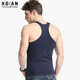 Continue to point I-shaped vest men's summer elastic slim casual fitness tight sports hurdle cotton men's suspender sleeveless waistcoat black XL size 128-138 Jin Jin is equal to 0.5 kg left and right slim fit