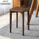 Wooden solid wood stool square stool stackable home dining table chair dressing stool living room small bench internet celebrity bar low stool solid wood walnut color