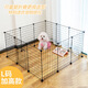 Dog fixed-point toilet fence, anti-jailbreak cat cage, isolation door, free combination training, small and medium-sized dog fence, heightened version, transparent 10 pieces with door, default delivery as shown in the picture