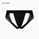 Calvin Klein underwear men's sexy ck hollow black lace comfortable thin and smooth elastic thong double thong underwear for men UB1-space black 1 pair L