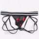 Ye Zimei Men's Sexy Underwear Tempting Sexy Transparent Open Crotch Exposed PP Low Waist Men's T-Pants T-Pants 4010 Black