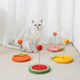 ZEZE Elastic Fruit Catch Ball Cat Self-Happiness Cat Toy Ball Grinding Claw Hemp Rope Cat Ball Avocado Feather Style Weighted Base Can Be Hanged