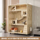 Raft core cat cage with toilet, suitable for 2 big cats, solid wood luxury cat house, cat villa, cat cabinet, home panoramic super solid wood + space capsule, door-to-door master installation, maple wood 60X90X180, waterproof and moisture-proof, ten-year warranty