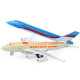 Caipo (CAIPO) children's toys alloy aircraft sound rebound alloy aircraft fighter civil aviation airliner model toy male A380 passenger aircraft transparent model (no bracket bulk model)