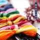 Other embroidery craftsmen, silk hand embroidery thread, Suzhou embroidery thread, mulberry silk thread, commonly used colors, 6 pack, dark golden