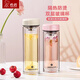 希诺（HEENOOR）玻璃杯双层泡茶杯可爱便携杯子女士高颜值水杯XN6563 6630 6631黑色230ML-精品礼盒