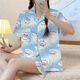 Pajamas for women, three-piece set chiikawa summer short-sleeved loose casual and cute little eight-sleeved home clothes can be worn outside. KK14116 M [recommended 80-100Jin [Jin equals 0.5 kg]]