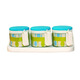
Camellia three-group round glass seasoning bottle seasoning box rack Salt tank large salt box 300ML*3 color random small material box