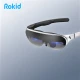 ROKID Air Ruoqi smart glasses AR glasses mobile computer screen projection glasses non-VR all-in-one game 3D large-screen display virtual space silver + wireless converter [exclusive to non-DP output devices]
