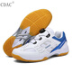 CDAC sneaker grade badminton shoes carbon plate for men and women youth special competition training shoes badminton shoes non-slip sports shoes B05 white and blue carbon plate without laces 41