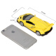 MECHILE car model children's toy car model alloy simulation car with door opening sound and light pull-back car Lamborghini - silver gray 1:32