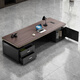 Opaika office desk boss desk simple modern double cabinet mobile cabinet office manager president desk and chair combination desk 1.8*0.8 meter boss desk (installation included)