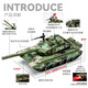Yunya Großer Panzer-Spielzeugauto-Modell für Kinder, transformiert, militärisch, abschussfähiges Projektil-Raketen-Streitwagen, Kindertagsgeschenk [Spray-Version], Legierung 99A-Panzermodell, Tarnung