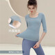 Shuangxiu yoga clothing top for women 2025 new high-end professional fashion sexy slimming Pilates sports fitness suit mint blue top XL (120-135Jin Jin equals 0.5kg)