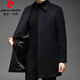 皮尔卡丹羊绒大衣中老年爸爸装男士毛呢纯羊绒大衣冬季新中长款100%全羊绒