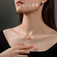 IL&CO Youke's birthday gift Mabead pendant combined with pearl silver S925 necklace for mother jewelry White Mabeads 12MM