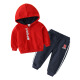 Shell element baby hooded suit spring new style boys and children's clothing children's cartoon jacket sweatpants tz4215 red 100cm