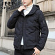 JEEP SPIRIT Jeep Down Jacket Men's Short Autumn and Winter Men's Down Jacket Warm White Duck Down Jacket Men's Black 2XL