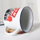 Bethes water cup classic imitation enamel cup small target ceramic mug with lid retro tea jar custom nostalgic tea cup