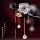 Blancpain ancient style hairpin sandalwood high-end hairpin national style new Chinese style flower hairpin black sandalwood hair accessories women's gift Yanyi hairpin