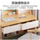 Jiaaihe desk bookshelf integrated table small apartment bedroom simple home office computer desk writing desk student study table 80 cm double drawn Nordic maple is