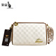 Kangaroo women's bag brand bag pillow bag women's bag embossed plaid one-shoulder crossbody bag black