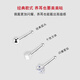 Dijing S999 silver earrings for women, simple double-headed ear sticks, no need to pick birthday gifts for sleeping, ear piercing invisible