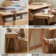 Genji Muyu solid wood study desk with drawer oak office desk computer desk home small apartment narrow table (red oak wood color) 0.8 meter desk