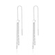 Crystal tassel ear wire 925 silver earrings women's long earrings high-end earrings earrings birthday gifts for girls to give to their girlfriends
