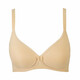 Ancient and modern steel-free bra 3/4 solid color glossy comfortable thin V-shaped beautiful back bra lingerie for women 0F722 dark skin 75A