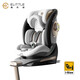 elittile safety seat 0-7 years old smart ventilated children's car 360 rotation S8 whale flowing gold amber-upgraded version [voice intelligent control version]