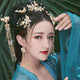 Hanfu hair crown for women, ancient style phoenix crown headdress, full set of ancient costumes, fairy style tassels, rocking wig hairpin, nine-piece set