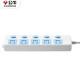 Bull (BULL) switch socket 5-position independent power supply sub-control new national standard long-line multi-functional multi-hole plug board/row plug terminal block household drag strip five-position sub-control GN316-1.8 meters