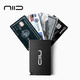 NIID card holder for men, automatic pop-up aluminum alloy card box, anti-theft degaussing bank card holder, black