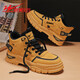 
Double Star Eight Special Martin Boots Men's Shoes 2025 Summer Middle Top British Style Retro Casual Workwear Men's Sports Thick Sole Inner Heightlift Shoes Yellow WDSM-66473 39