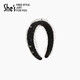 She s Qianzi mesh small fragrant style headband banquet party headband high-end hairpin hair accessories birthday gift for girlfriend black G0