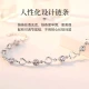 [Delivery certificate] The only heart of the ocean 999 fine silver bracelet girl's birthday Christmas gift ladies bracelet for girlfriend wife fashion jewelry heart wish + bow gift box
