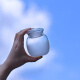 Yaji mini glass tea jar cloud storage jar sealed jar moisture-proof fresh-keeping glass bottle portable 200ml