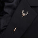 Farcoko brand brooch for men, high-end and elegant suit corsage, one-word brooch, fashion jewelry, birthday gift for boyfriend, golden white diamond