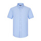 Navigare Italian small sailboat short-sleeved shirt men's summer light and breathable solid color commuting shirt 1323572031 denim blue/white L/40