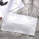 PureUP Seamless Ice Silk Sexy Beautiful Back Without Wires Gathered Chest Seamless Suspender Anti-Exposed One-Word Girly Tube Bra White One Size (75-130Jin Jin is equal to 0.5kg)