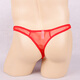 Ye Zimei men's sexy underwear ultra-thin fully transparent sexy underwear men's low-waist see-through mesh temptation U protruding hair thong men's T-pants 4126 red one size