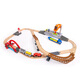 
Hape track car toys Children's train assembly building blocks Parent-child interaction 3-6 year old boys and girls Children's Day gift E3790 Train track port transportation set